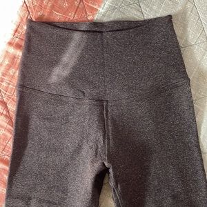 Beyond yoga small high waisted spacedye knee tear leggings